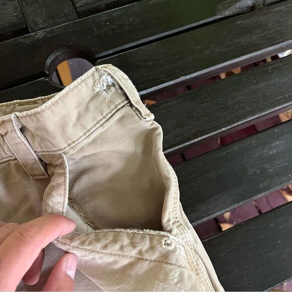 Distressed Carhartt B151-DKH Canvas Dungaree Work Pant (35 x 32) - Picture 7 of 13